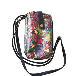 Sakroots Artist Circle Smartphone Wristlet Convertible Cross Body Bag Womens